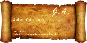 John Adrienn névjegykártya